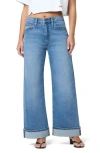 Hudson Jeans Jolene Cuffed Hem Wide Leg Jeans In Blue