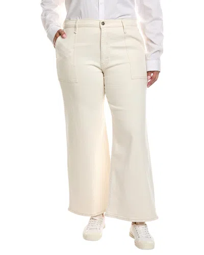 Hudson Jeans Jolene Ecru Wide Leg Ankle Jean In Purple
