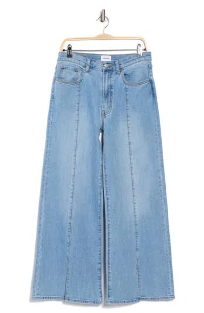 Hudson Jeans Jolene High Waist Front Slit Wide Leg Jeans