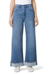 Hudson Jeans Jolene Wide Leg Cuff Jeans In Blue