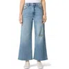 Hudson Jeans Jolene Wide Leg Distressed Ankle Crop Jeans