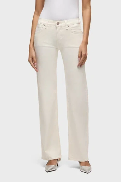 Hudson Kelli Low Rise Straight Jeans In Ecru