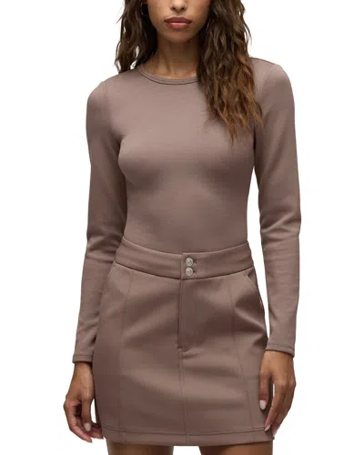 Hudson Jeans Knot Back Bodysuit In Brown