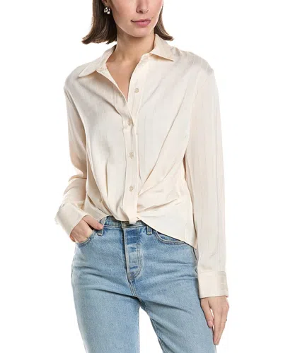 Hudson Jeans Knotted Button-down Shirt In White