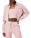 Hudson Jeans Oversize Crop Button-up Shirt