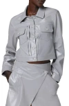 Hudson Lola Shrunken Trucker Jacket In Ultimate Gray
