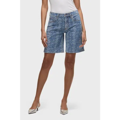 Hudson Jeans London Low Rise Long Short In Blue