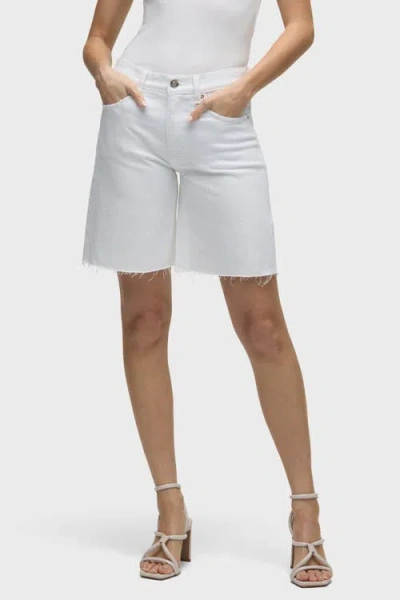Hudson Jeans London Low-rise Long Short In White