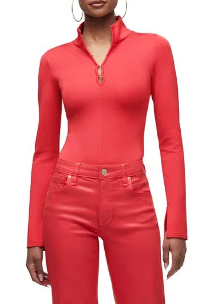 Hudson Jeans Long Sleeve Bodysuit In Yellow