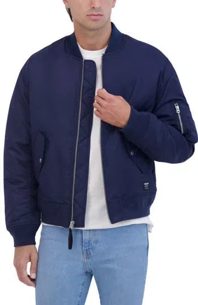 Hudson Jeans Ma-1 Bomber Jacket In Navy