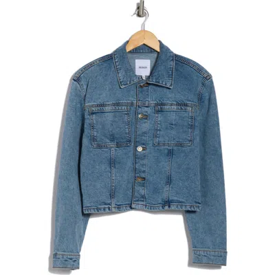 Hudson Jeans Micro Crop Denim Jacket In Risque