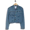 Hudson Jeans Micro Crop Denim Jacket In Blue