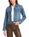 Hudson Jeans Micro Cropped Jacket In Blue