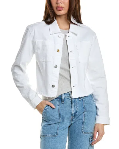 Hudson Jeans Micro Cropped Jacket In White
