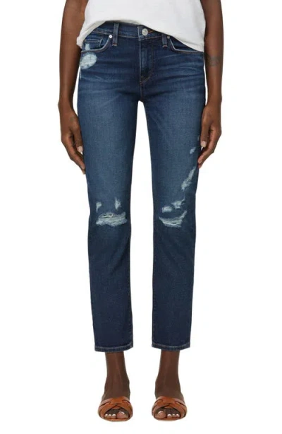 Hudson Jeans Nico Mid-rise Straight Crop In Blue