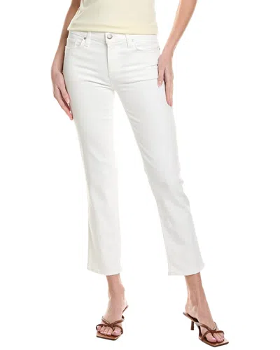 Hudson Jeans Nico Mid-rise White Straight Ankle Jean
