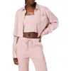 Hudson Jeans Oversize Crop Button-up Shirt In Pink