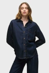 Hudson Jeans Oversized Button Down Shirt In Blue
