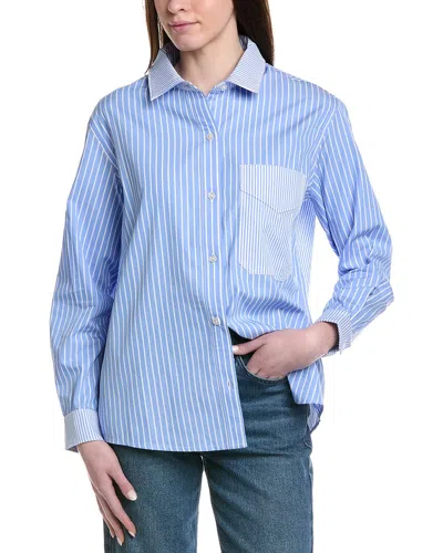 Hudson Jeans Oversized Button Down Shirt In Blue