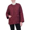 Hudson Jeans Oversized Liner Jacket In Wine