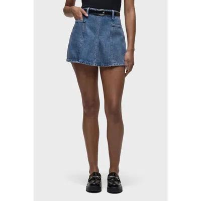 Hudson Jeans Patch Pocket Skort In Blue