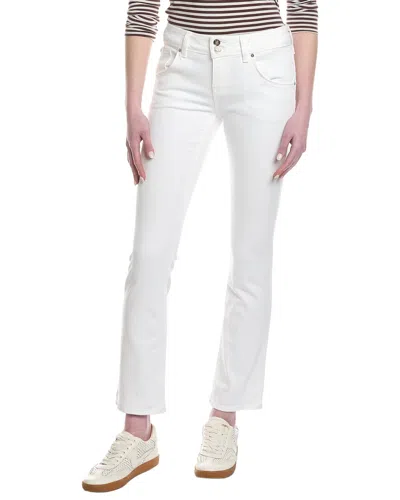 Hudson Jeans Petite Beth Mid-rise White Baby Boot Jean In Animal Print