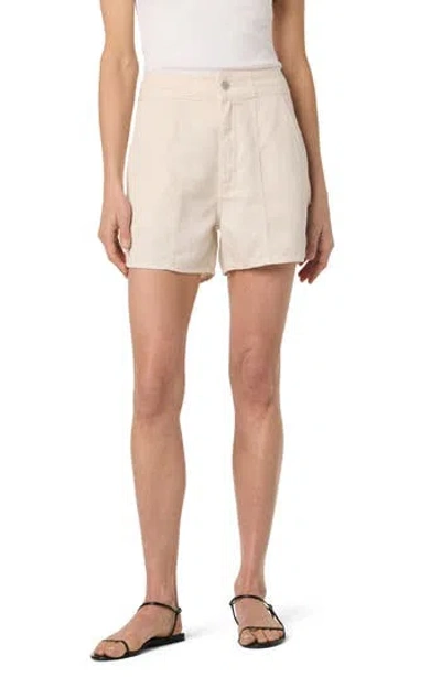 Hudson Jeans Pieced Waist Denim Shorts In Coconut