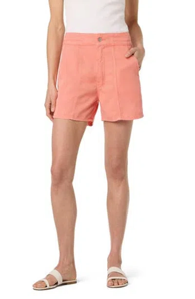 Hudson Jeans Pieced Waist Denim Shorts In Papaya