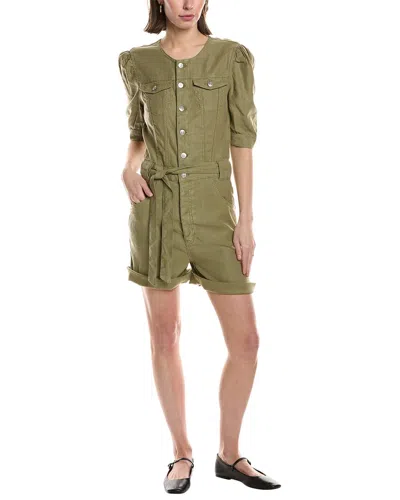 Hudson Jeans Puff Sleeve Romper In Green