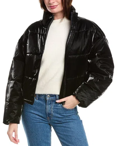 Hudson Jeans Quilted Puffer Coat In Black