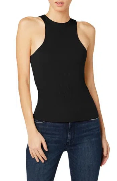 Hudson Jeans Racer Ribbed Tank In Black
