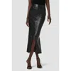 Hudson Jeans Reconstructed Midi Skirt In Black
