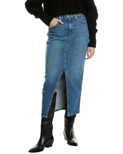 Hudson Jeans Reconstructed Midi Skirt In Blue