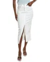 Hudson Jeans Reconstructed Midi Skirt In White