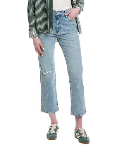 Hudson Jeans Remi High-rise Sprinkle Destructed Straight Ankle Jean In Gray