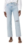 Hudson Jeans Remi Ripped High Waist Ankle Straight Leg Jeans In Blue