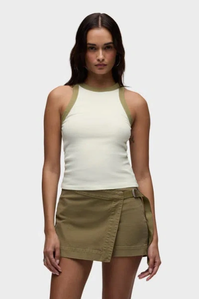Hudson Jeans Ribbed Racer Tank In White