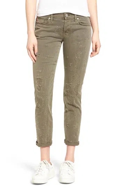 Hudson Jeans Riley Grommet Boyfriend Jeans In Green