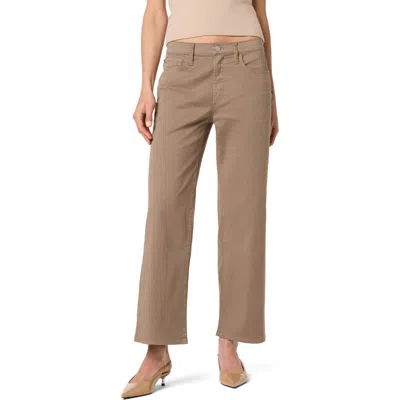 Hudson Jeans Rosalie High Rise Wide Leg Ankle Crop Pants In Desert Taupe