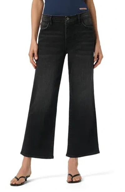 Hudson Jeans Rosalie High Waist Ankle Wide Leg Jeans In Metallic
