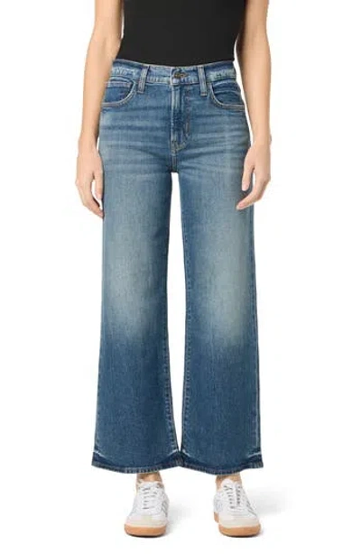 Hudson Jeans Rosalie High Waist Raw Hem Wide Leg Jeans In Bossanova