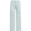 Hudson Jeans Rosalie High Waist Wide Leg Cargo Pants In Light Grey