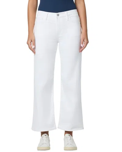 Hudson Jeans Rosalie High-rise Wide Leg Ankle Wht-white Jean In Gray