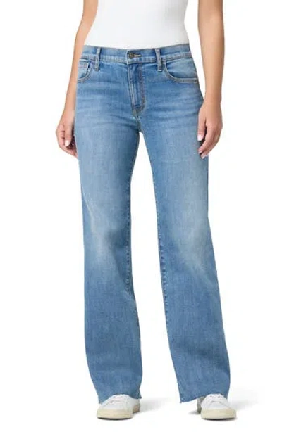 Hudson Jeans Rosalie Raw Hem Wide Leg Jeans In Blue
