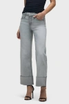 Hudson Jeans Rosie Hi Rise Wide Leg Ankle In Washed Slate