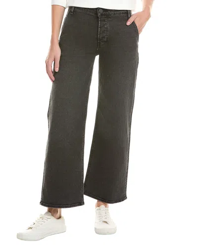 Hudson Jeans Rosie High-rise Smokey Trouser Wide Leg Ankle Jean In Black