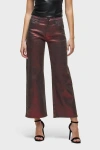 Hudson Jeans Rosie High-rise Wide Leg Ankle In Burgundy