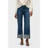 Hudson Jeans Rosie High-rise Wide Leg Jean W/ Cuff In Blue