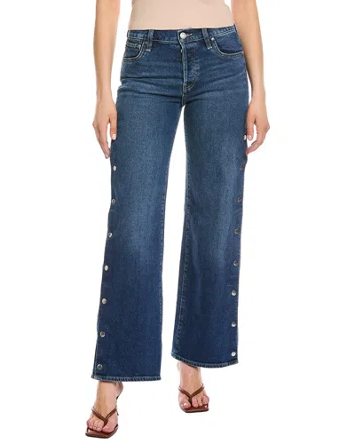 Hudson Jeans Rosie Side Snaps Deep Ray Wide Leg Jean In Blue