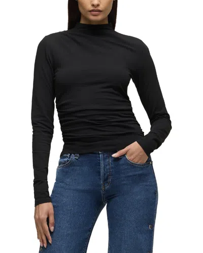 Hudson Jeans Ruched Top In Black